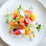 Raw Food Breakfast Recipes Ideas: Fresh, Nutritious & Energizing Morning Meals 18 "A minimalist shot of a raw vegan breakfast dish, highlighting fresh ingredients with a clean, bright background."